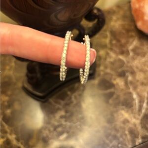 10k gold diamond hoops